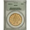 Image 3 : 1863-S $20 MS60 PCGS