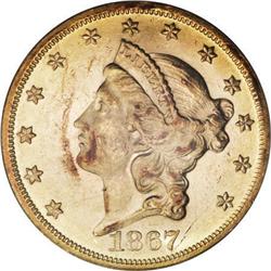 1867 $20 AU58 PCGS