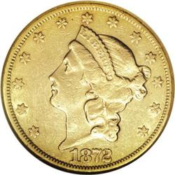 1872-CC $20 AU50 NGC