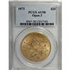 Image 1 : 1873 $20 Open 3 AU58 PCGS