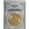 Image 1 : 1873 $20 Open 3 MS61 PCGS