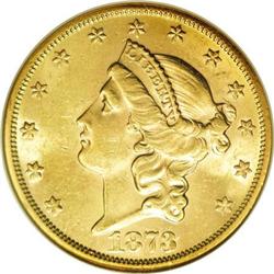 1873-S $20 Open 3 AU58 NGC