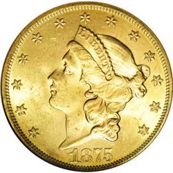 1875 $20 MS62 NGC