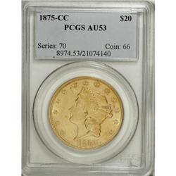 1875-CC $20 AU53 PCGS