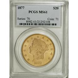 1877 $20 MS61 PCGS