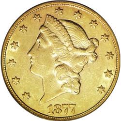 1877-CC $20 AU53 PCGS