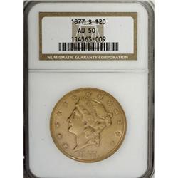 1877-S $20 AU50 NGC