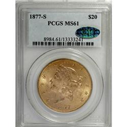 1877-S $20 MS61 PCGS