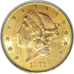 1877-S $20 MS62 PCGS