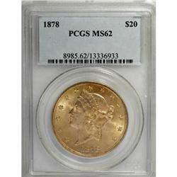 1878 $20 MS62 PCGS