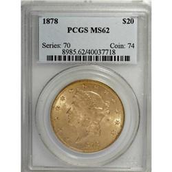 1878 $20 MS62 PCGS