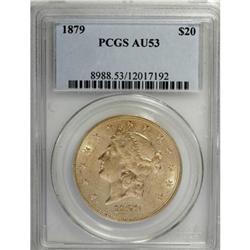 1879 $20 AU53 PCGS