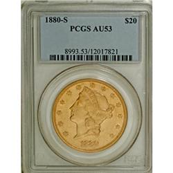 1880-S $20 AU53 PCGS