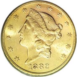 1882-S $20 MS62 PCGS