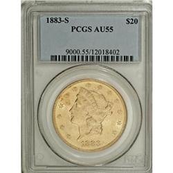 1883-S $20 AU55 PCGS