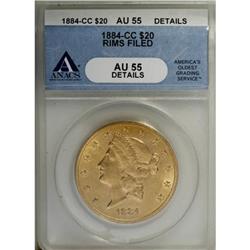 1884-CC $20 AU55 ANACS