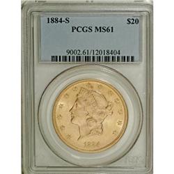 1884-S $20 MS61 PCGS