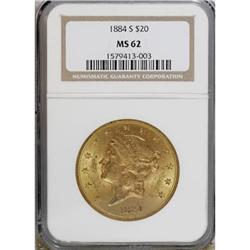 1884-S $20 MS62 NGC