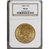 Image 1 : 1884-S $20 MS62 NGC