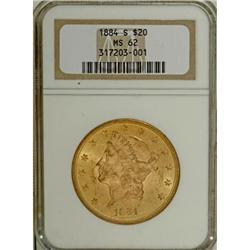 1884-S $20 MS62 NGC
