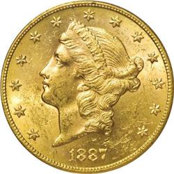 1887-S $20 MS62 PCGS