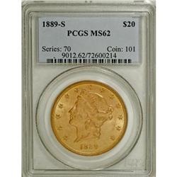 1889-S $20 MS62 PCGS
