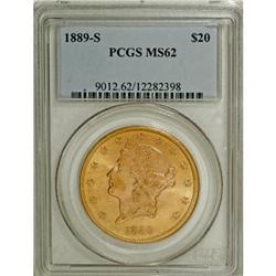 1889-S $20 MS62 PCGS