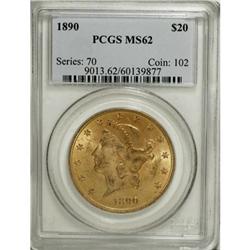 1890 $20 MS62 PCGS