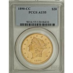 1890-CC $20 AU55 PCGS