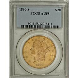 1890-S $20 AU58 PCGS