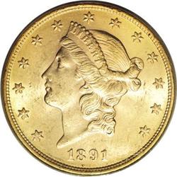 1891-S $20 MS63 PCGS