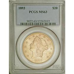 1893 $20 MS63 PCGS