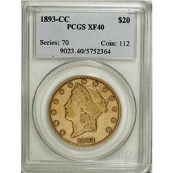 1893-CC $20 XF40 PCGS