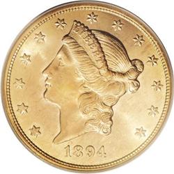 1894-S $20 MS64 PCGS