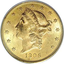 1906 $20 MS62 PCGS