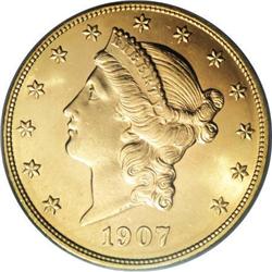 1907-D $20 MS64 PCGS