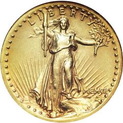 1907 $20 High Relief, Wire Rim AU58 ANACS