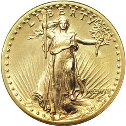 1907 $20 High Relief, Flat Rim--Reverse