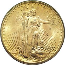 1907 $20 Arabic Numerals MS65 PCGS