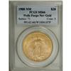 1908 $20 No Motto, Wells Fargo Nevada MS66 PCGS