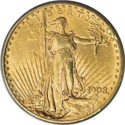 1908-S $20 AU58 PCGS