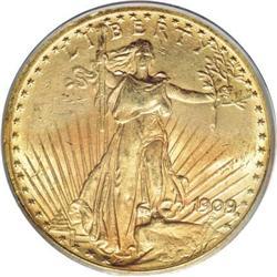 1909/8 $20 MS63 PCGS