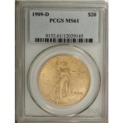 1909-D $20 MS61 PCGS