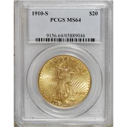 1910-S $20 MS64 PCGS