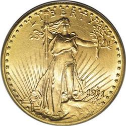 1911-D $20 MS66 ANACS