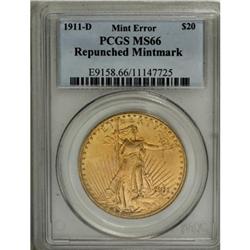 1911-D $20 MS66 PCGS