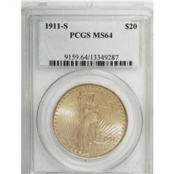 1911-S $20 MS64 PCGS