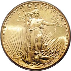 1911-S $20 MS65 PCGS