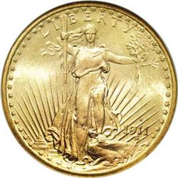 1911-S $20 MS65 NGC