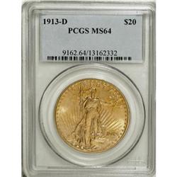 1913-D $20 MS64 PCGS